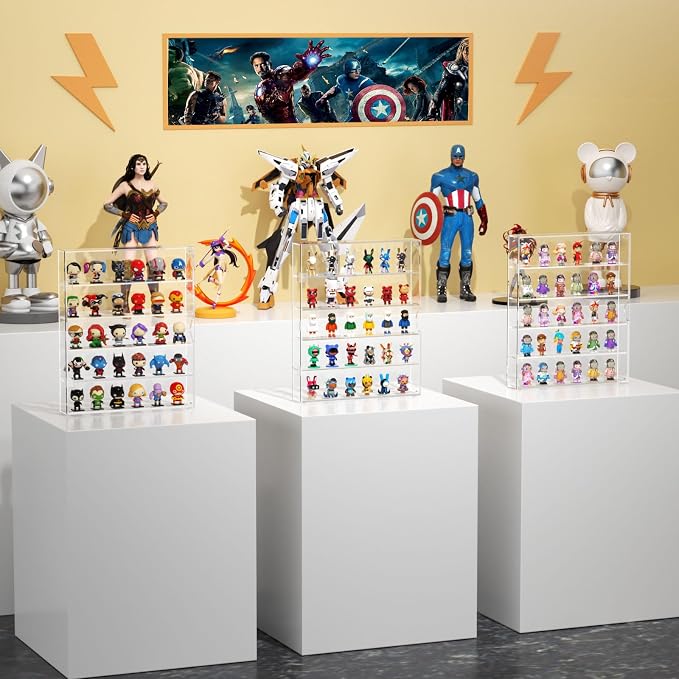 NIUBEE Acrylic Display Case for Figures: Dustproof Clear Wall Mounted or - Image 7