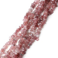 LAIDANLA Strawberry Quartz 400pcs Natural Chip Stone Beads 5-8mm Healing by LAIDANLA