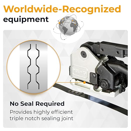 IDL Packaging Teknika MUL-20-58 Heavy Duty Sealless Combination Tool for High Tensile Steel Strapping, 5/8" Strap Width