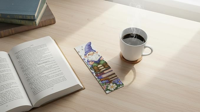 DYAIANGMU Gnome 6 Pcs Cross Stitch Bookmark Kit - Image 4