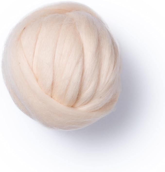 Colored Natural Wool roving, 8 OZ. Best Wool by Kondoosnaturalfibers