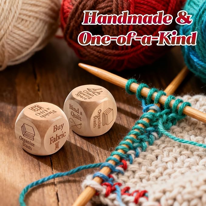 3pcs Quilter’s Dice, 6-Sided Wooden Quilting Decision Dice – Fun Sewing Gift - Image 4