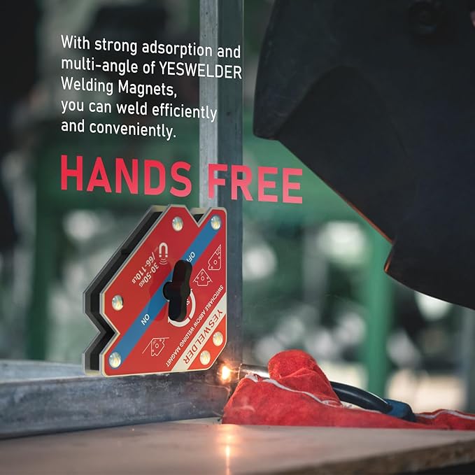 YESWELDER Switchable Arrow Welding Magnet 66-110LBs On/Off Switch Arrow Magnetic Welding Holder