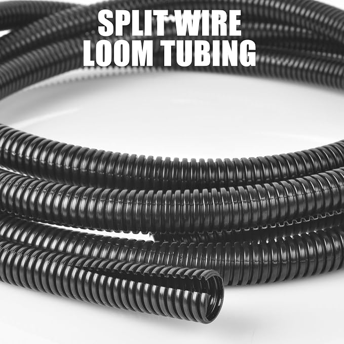 3/4 Inch Wire Loom Split Tubing - 25 ft Cord Protector Electric Wires Covers - Image 3