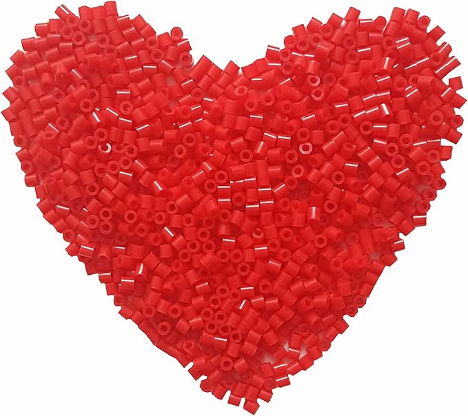 3000Pcs Beads Fuse Beads - 5mm Red Melting Beads by Yowamho