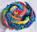 20-Piece Bright Cotton Yarn Strips 1 Yard Colorful Frayed Fabric Ribbon by VintageFabricsCrafts