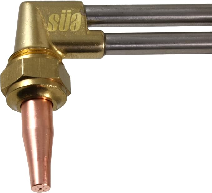 SÜA - Medium Duty Oxy-Fuel Torch with Check Valves, Cutting and Welding Tips (Acetylene) - Compatible with Victor