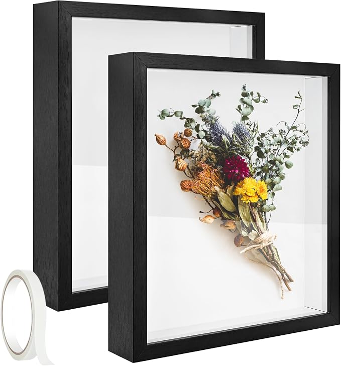 2 Pack 11 x 14in Shadow Box Frame Shadow Boxes Display Cases 3D Picture Frame by IWOLOMI