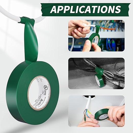 Avery Dennison Electrical Tape, General Use PVC Electric Tape, UL/CSA Listed Insulating Vinyl Tape for Electrical, Repairs, Automotive and Equipment, EE-100, ¾ in x 66 ft, Green, 1 Roll