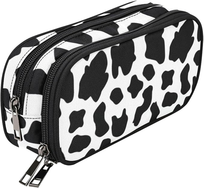 ANANGTEE Cow Print Pencil Pouch Case by ANANGTEE