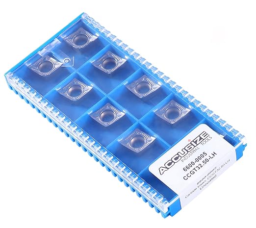 Accusize Industrial Tools CCGT09T302 Carbide Inserts for Aluminium by 0.008'', 0.05AKH01, 6600-0005