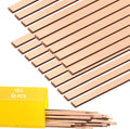 50 Sticks Brazing Rods AWS BCuP-5 15% Silver Solder Phos Copper Alloy, Industry 0.050"x 1/8"x10" Flat Welding Rods Low Melt Aluminum Welding Rod for HVAC Refrigerator Air Conditioning