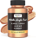 Nicpro Metallic Bronze Acrylic Paint, 8.45oz/250ml Bronze Craft Paint | Large by Nicpro
