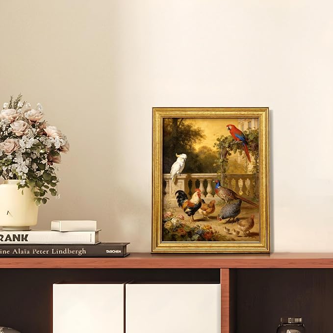 upsimples Vintage 8x10 Picture Frame, Antique Gold Frames Display 5x7 - Image 6