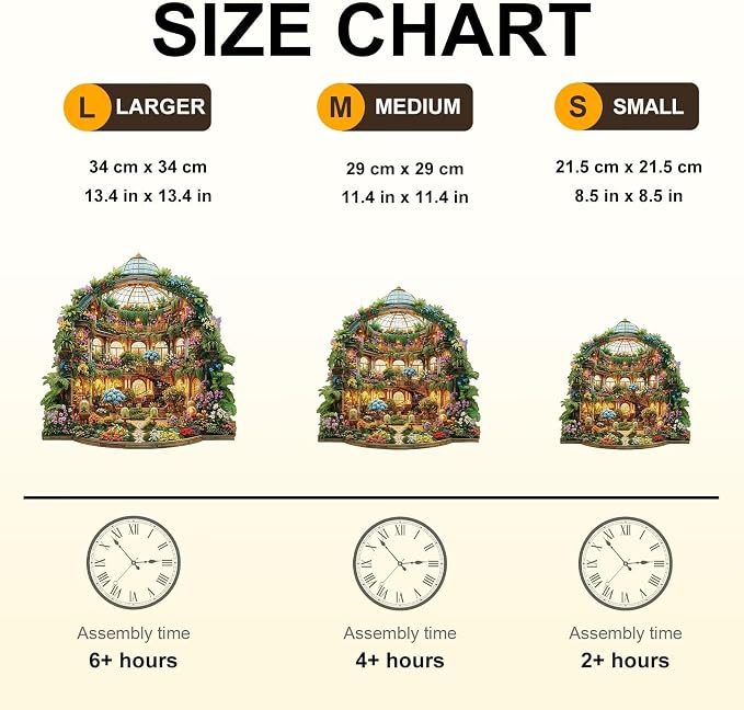 Mystic Garden Hall Puzzles Adults Gifts Wooden 100 Pieces 8.5 * 8.5in - Image 4