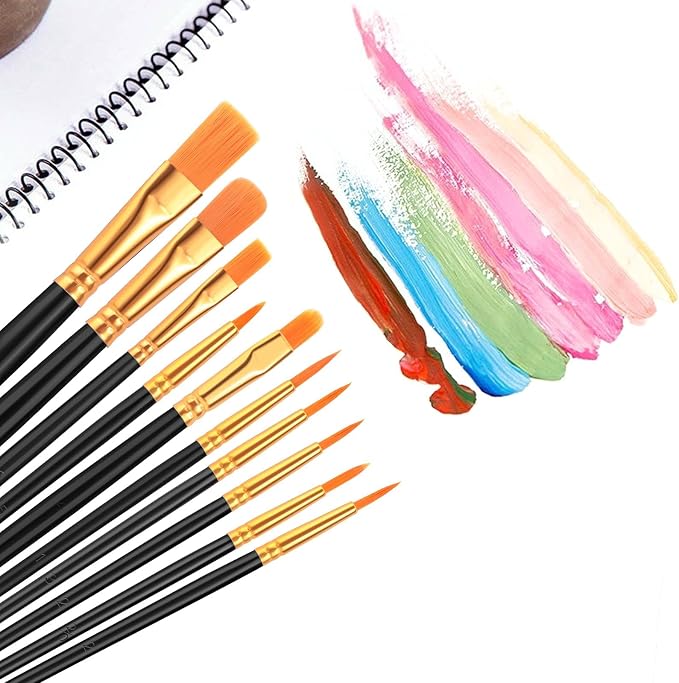 Acrylic Paint Brush Set, Nylon Hair Brushes - Image 6