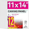 PHOENIX Painting Canvas Panels 11x14 Inch, 12 Value Pack - 8 Oz Triple Primed by PHOENIX