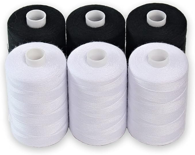 Black & White Sewing Thread by BlesSew