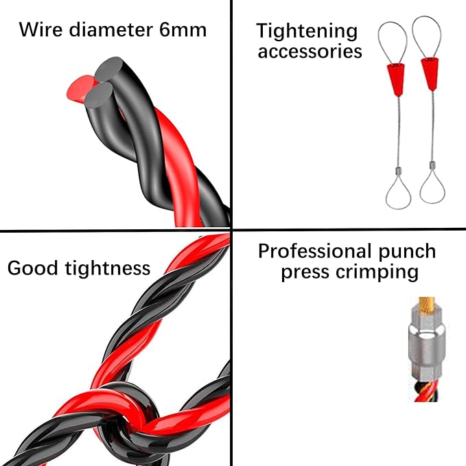 100ft/30m Fish Tape Electrical Cable Puller Kit - 6mm PET for Through Wall Conduit Wiring,Wire Puller for Electricians,Cable Pulling Fish Tape,Wire Guide Device