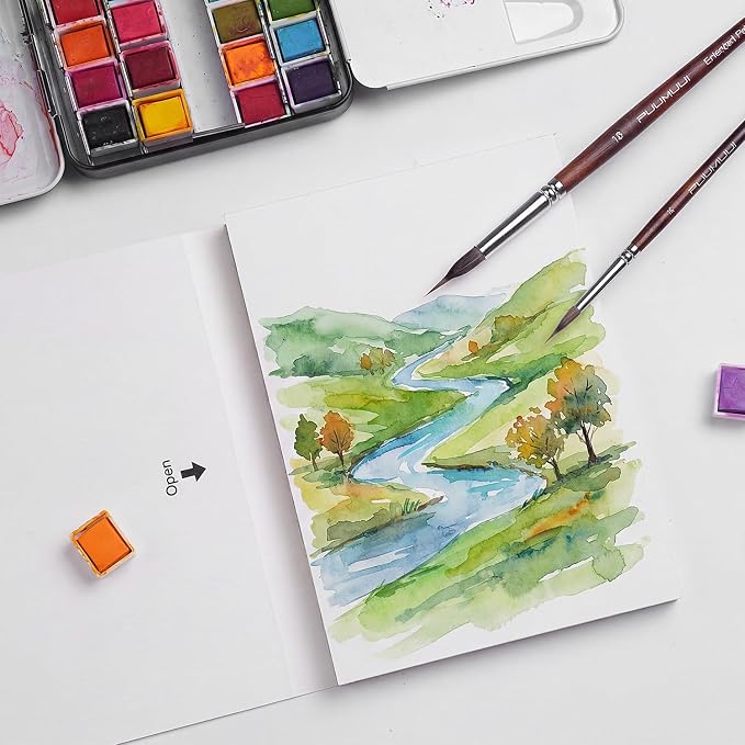 Fuumuui Watercolor Paper Block 5x7 Inch, Smooth Surface 100% Cotton Watercolor - Image 8