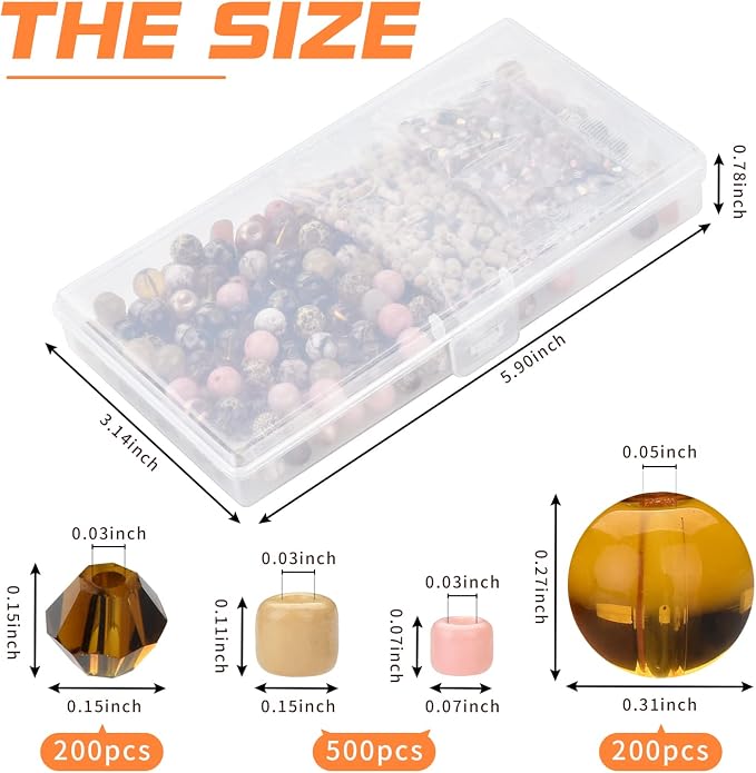 Craft Crystal Beads Jewelry Making Kit, Shade Brown Beads Including 8 Types of - Image 3