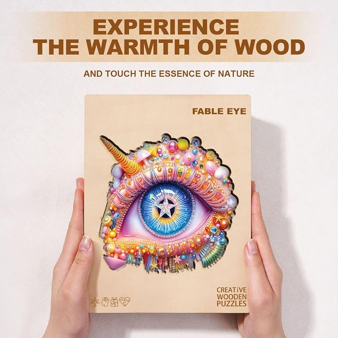 Fable Eye Puzzles Adults Gifts Wooden 100 Pieces 8.5 * 8.1in - Image 8