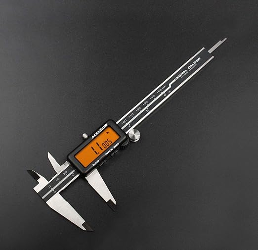 Accusize Industrial Tools 0-6''/0-150 mm, Yellow LCD Electronic Digital Caliper,Metric/Inch, 0.0005''/0.01mm Resolution, 1110-1818