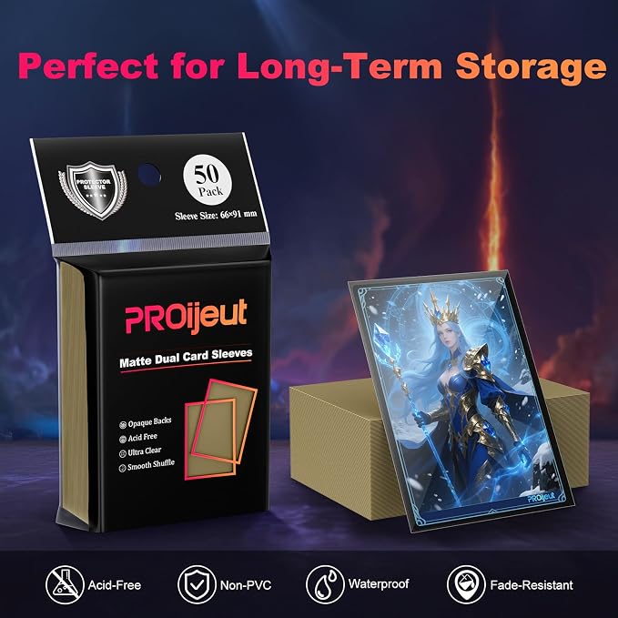 200 Pack Card Sleeves, Matte Dual Trading Card Sleeves - Image 4