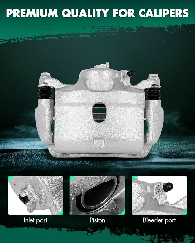 SCITOO Front Left Brake Caliper With Bracket 19B2660 Compatible For Acura ILX 2013-2015, For Honda Civic 2013-2021, For Honda CR-Z 2016, For Honda Fit 2013-2014, For Honda For Accord 2003-2017