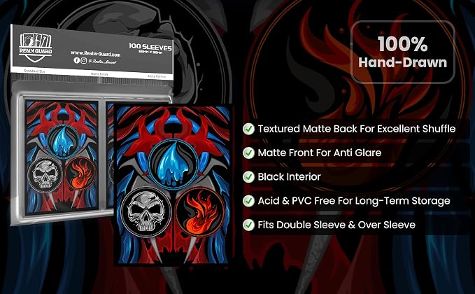 100ct Textured Matte TCG/MTG Card Art Sleeves - Image 5