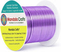 Mandala Crafts 14 Gauge Lavender Anodized Aluminum Craft Wire, 60 FT | Colored by MandalaCrafts