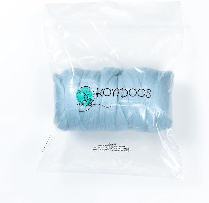 Colored Natural Wool roving, 1 lb. Best Wool - Image 3