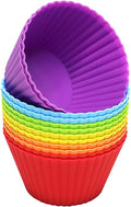 Extra Large Silicone Cupcake Muffin Cups 12 Pack, 3.54 Inch | Non-stick by Pharamat