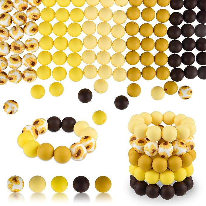 ASTARON 100 Pcs 15mm Silicone Beads by ASTARON