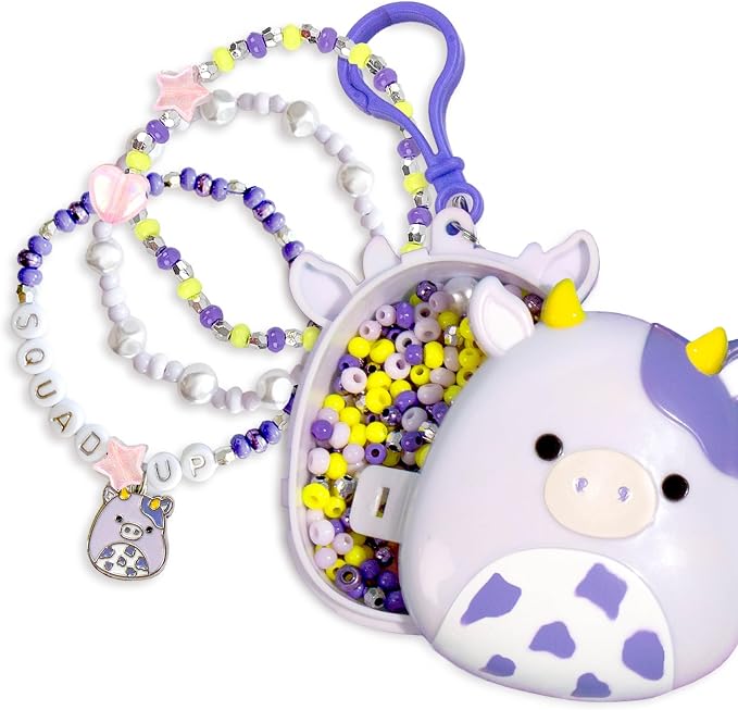 Original Squishmallows Bubba The Cow Bracelet Kit, Bracelet Making Kit by HorizonGroupUSA