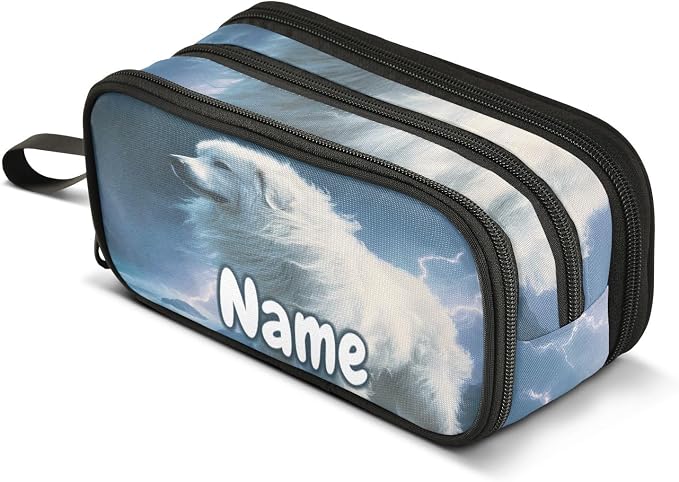 Custom Great Pyrenees Dog Pencil Case Box Boys Girls Personalized Name Large by BOENLE-WELCOMEYOURCOMING