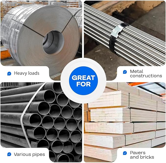 Steel Strapping Coil 5/8" x .020" x 300' (3-Pack), 1400 lbs Break Strength in Self-Dispensed Сardboard Box - Metal Band - Portable Strong Metal Banding with Superior Cut-Resistance by IDL Packaging