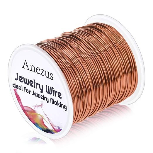 anezus 20 Gauge Jewelry Wire, 28 Yards Craft Wire Tarnish Resistant Copper by anezus