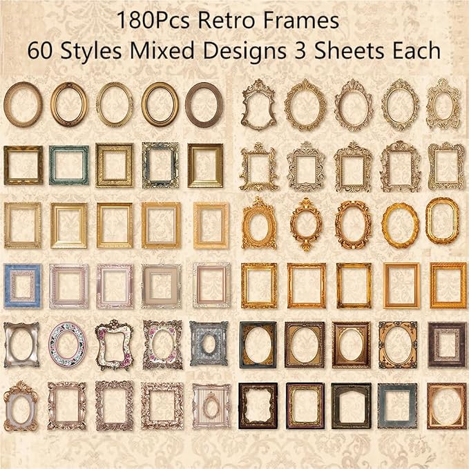 180Pcs Scrapbook Embellishments Window Frame - Image 2