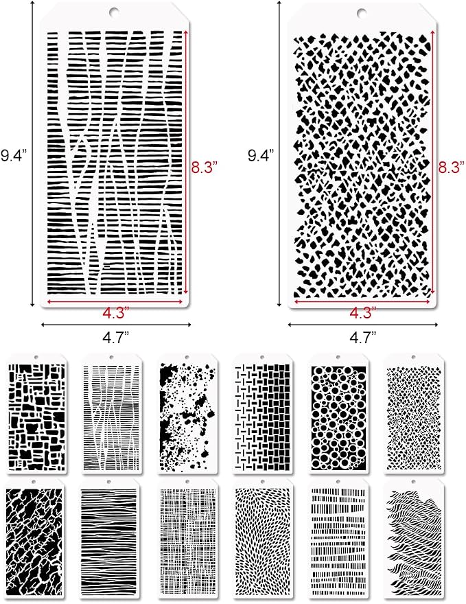 Mixed Media Art Stencils, Layering Templates - Image 2