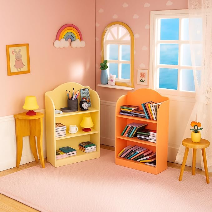 1:12 Scale Doll House Mini Computer Office Desk Furniture Accessories Set | - Image 6