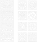 11pcs Talavera Mexican Lace Stencils in Two Sizes by Unknown