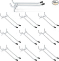 HUHOLE Double Arm Pegboard Hooks 6 Inch 10PC, Fit 1/4" Pegboard, Ideal Peg Board Tool Utility Hooks for Garage Organization, Wall Storage, Heavy Duty Tool Holder with Protecting Tip