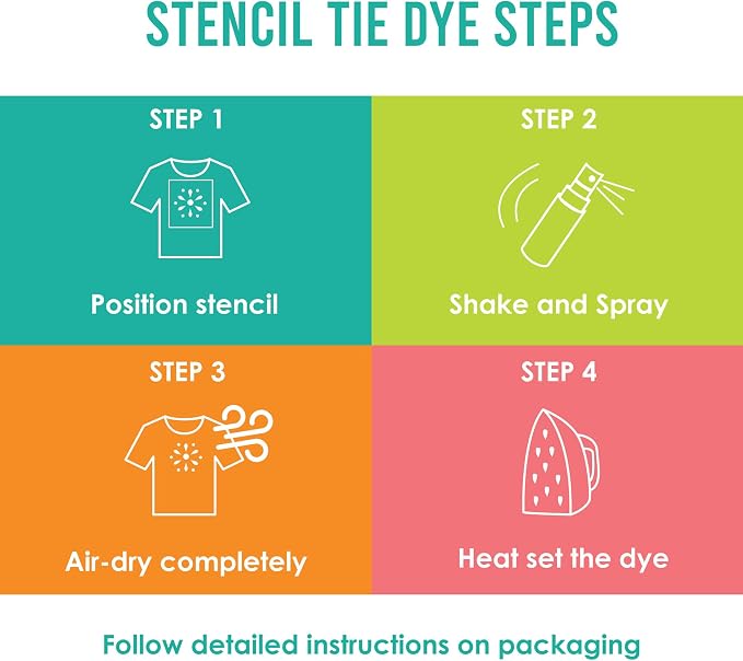 SEI 8 Pack Galaxy Tie Dye Spray Kit, Tye Dye Kits - Image 8