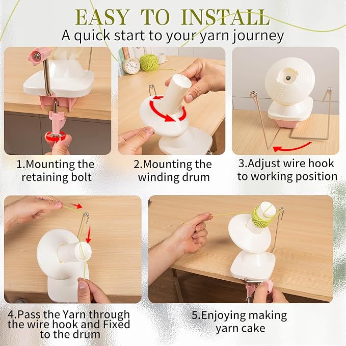 SPEENSUN Yarn Winder, 3.5 OZ Easy-to-Install and Efficiently Yarn Ball Winder - Image 3