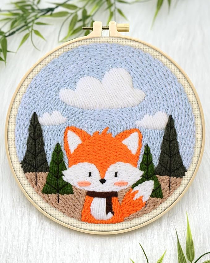 ERKOON Punch Needle Kit for Beginners Adults, DIY Easy Animal Embroidery Set - Image 4