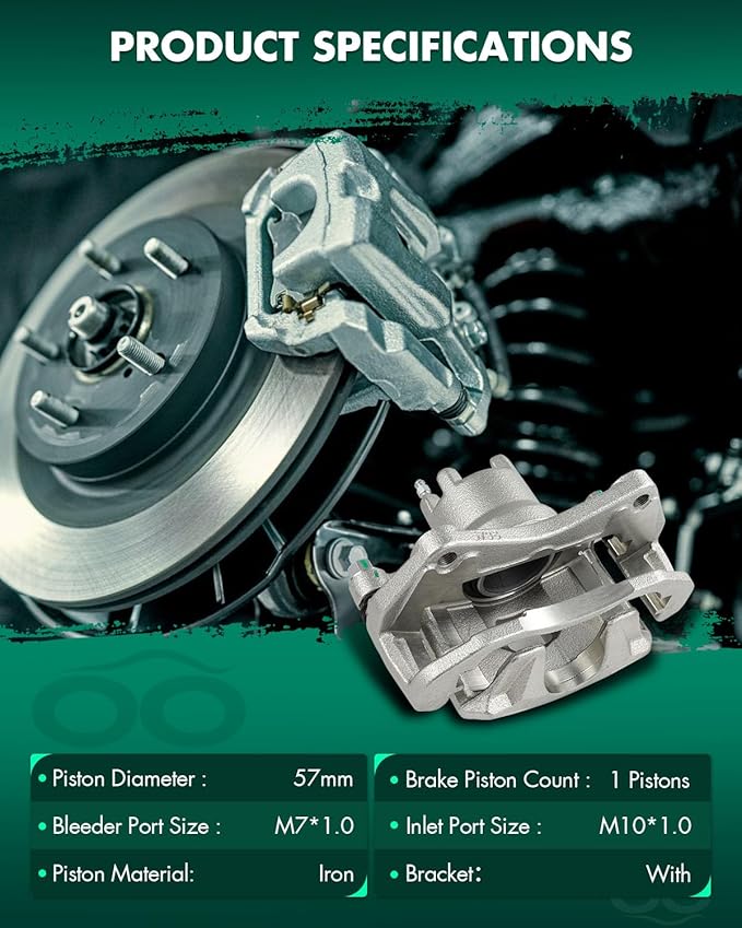 SCITOO Front Left Brake Caliper With Bracket 18B5032C Compatible For Mitsubishi For Lancer 2008-2017