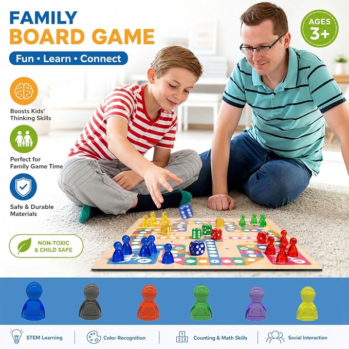 Game Pawns, 120 Pieces, 6 Colors, Translucent Game Pieces | Plastic Tokens - Image 4
