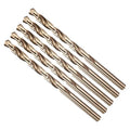 Drill Bit, #4 Cutting Diameter, 4341 HSS Gold Finish 135° Cutting Angle Number Jobber Bits - (Applications: for Drilling Soft Metal Plastic Wood), 5-Pieces