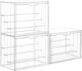 Clear Acrylic Display Case for Figures 4 Layer Figure Display Shelf by ZLLZUU